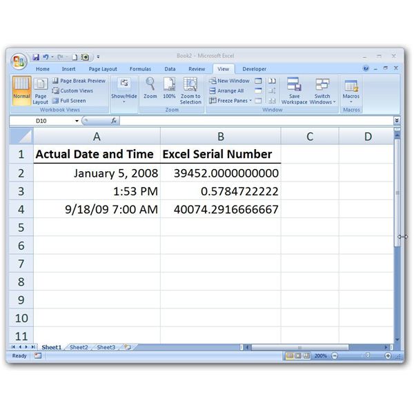 Excel Serial Number Format